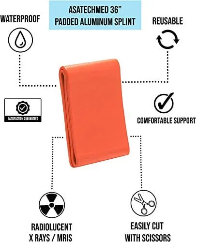 ASA TECHMED 36" Universal Roll Aluminum Splint - Ultimate Flexibility & Support for Injuries