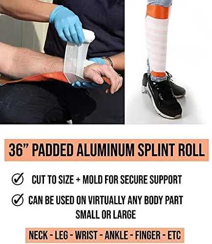 ASA TECHMED 36" Universal Roll Aluminum Splint - Ultimate Flexibility & Support for Injuries