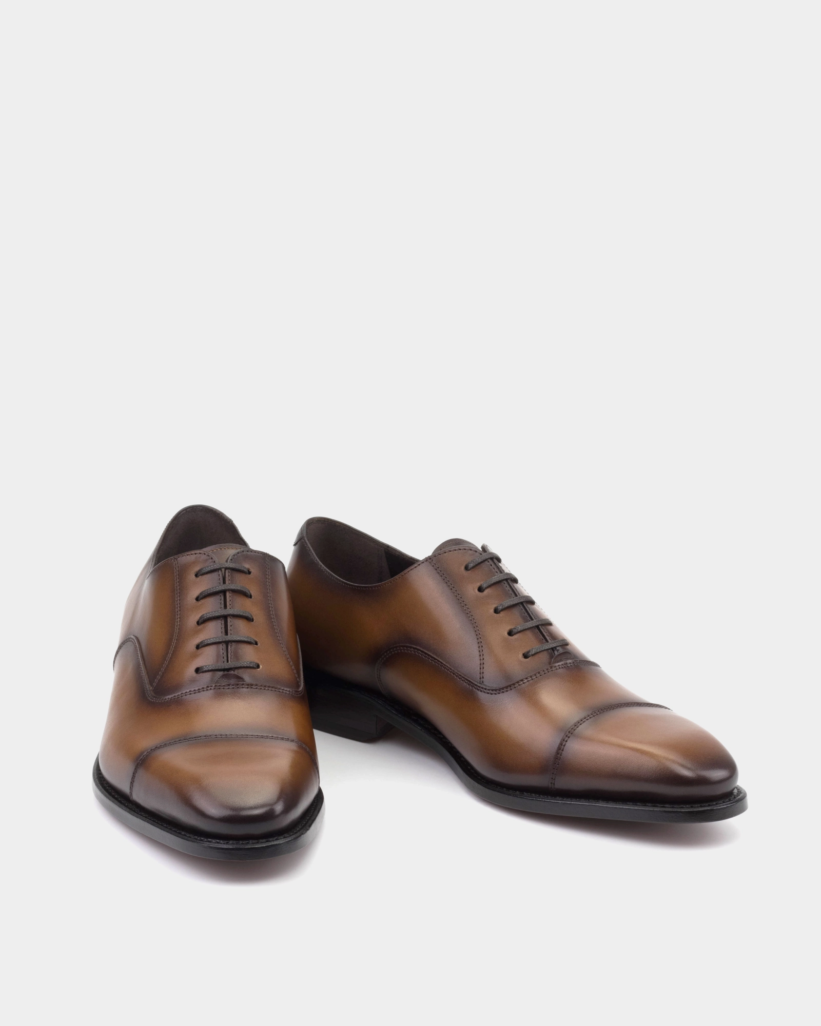 Ashford Cognac Cap Toe Oxford with Half-Rubber Soles - 722 Meeting Style