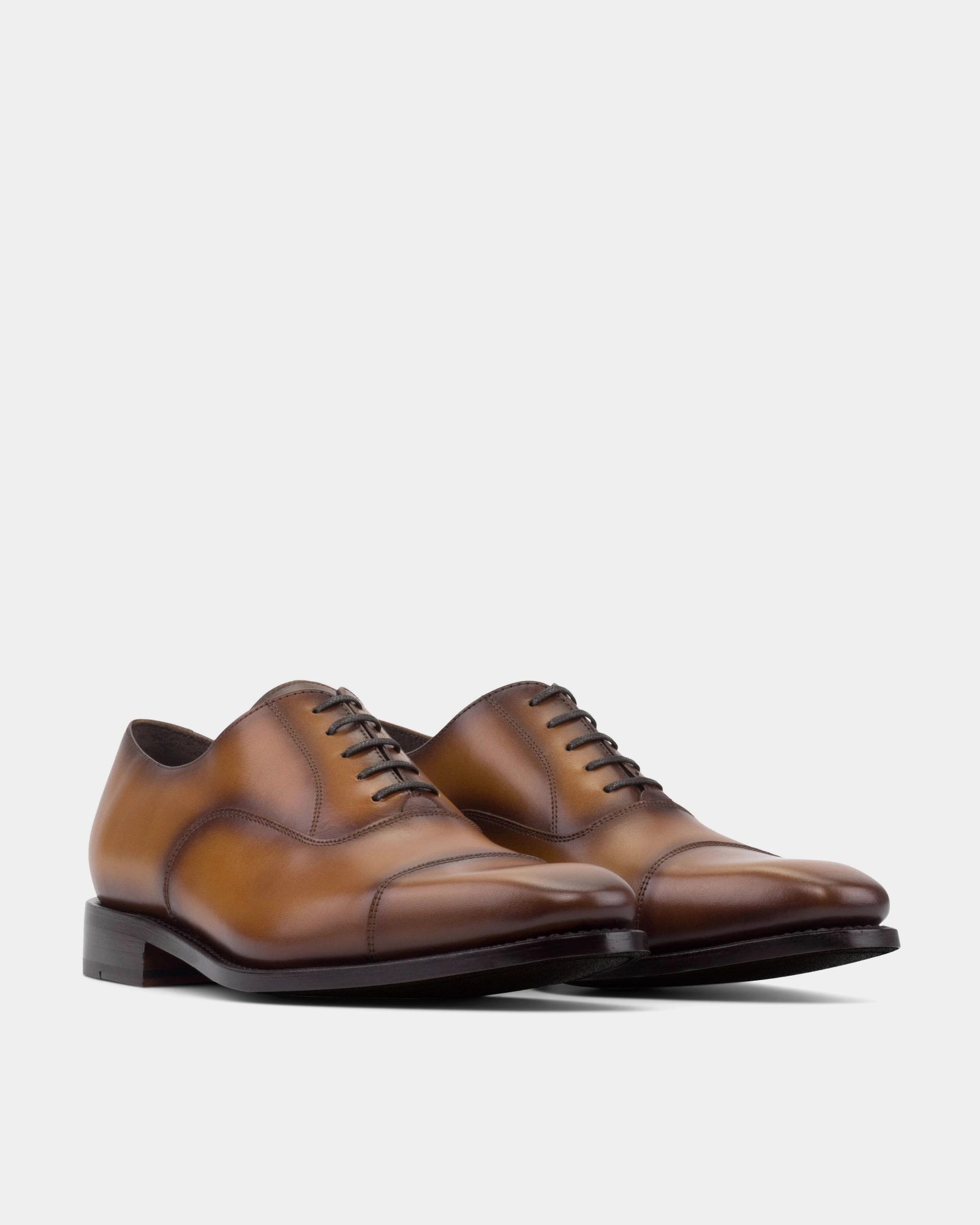 Ashford Tobacco Cap Toe Oxford with Half-Rubber Soles - 722 Daily Sharp