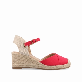ASHLYN ESPADRILLE WEDGE SANDALS IN CANVAS Ergonomic arch