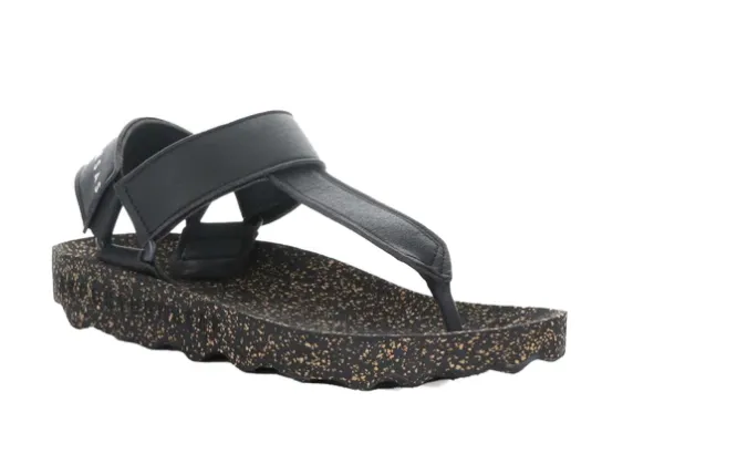 Asportuguesas "FIZZ" Black sandal with toe post