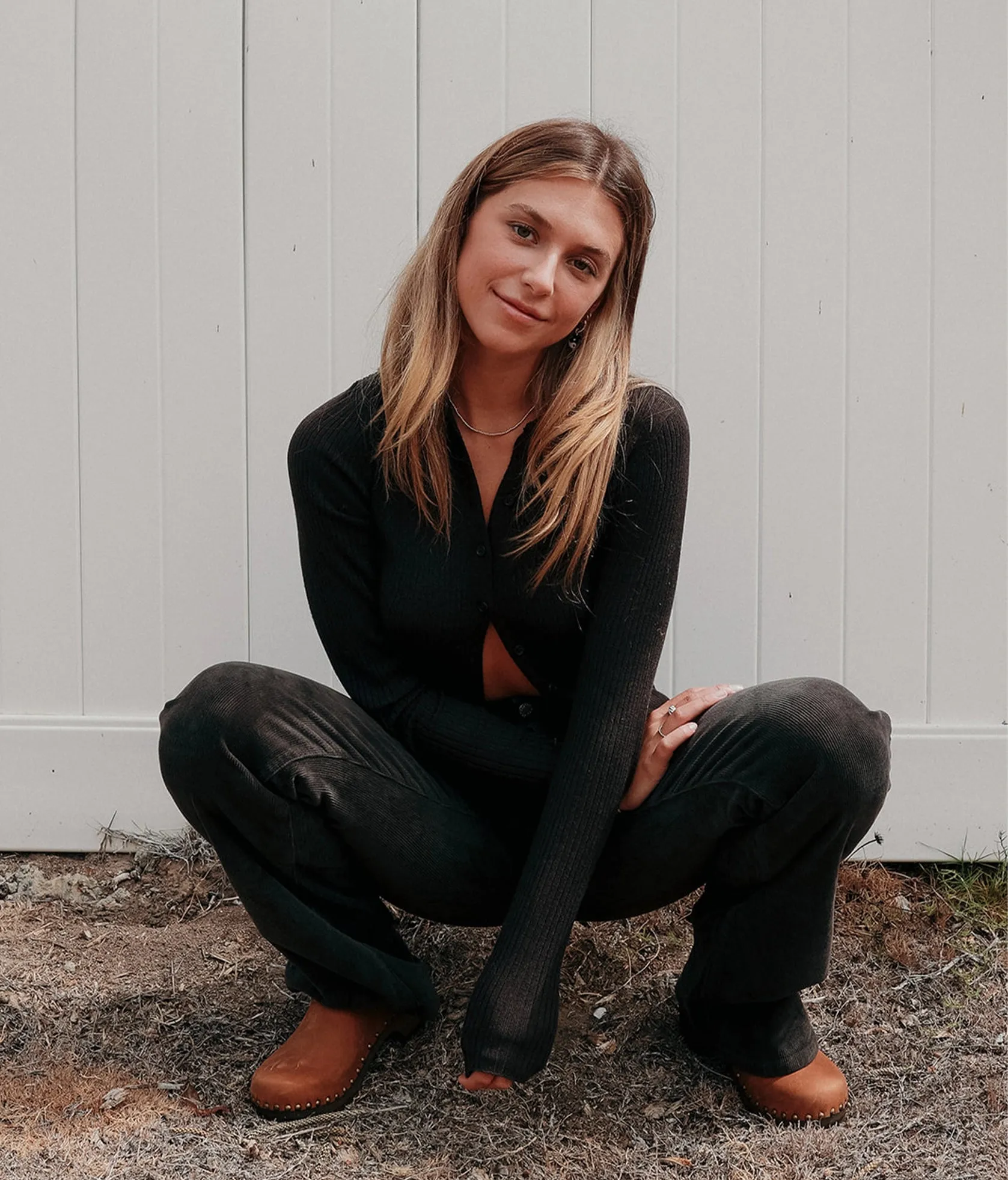 Athens studded clog mule