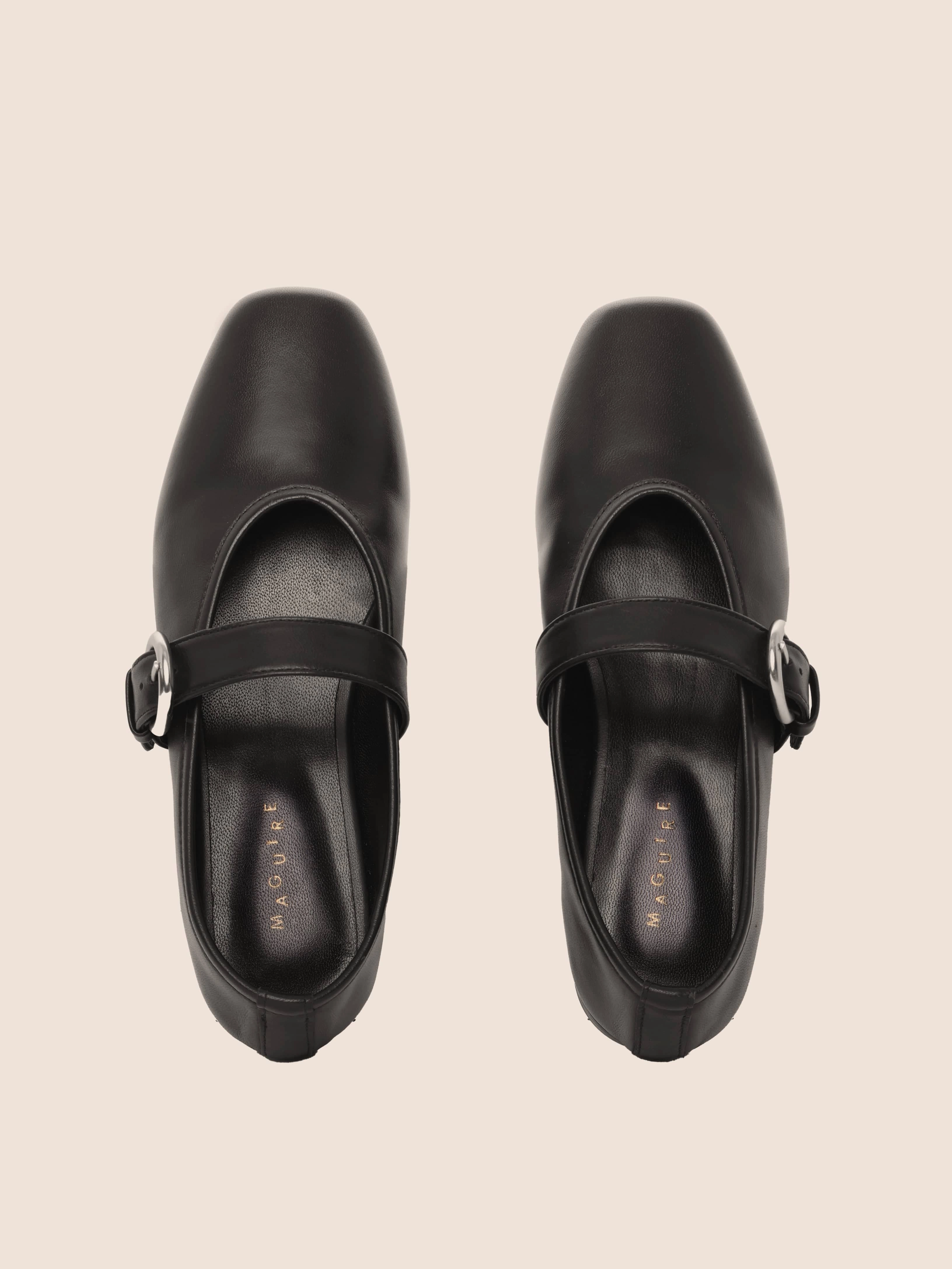 Aveiro Black Ballerina Light Step Shoes Ferry Glow