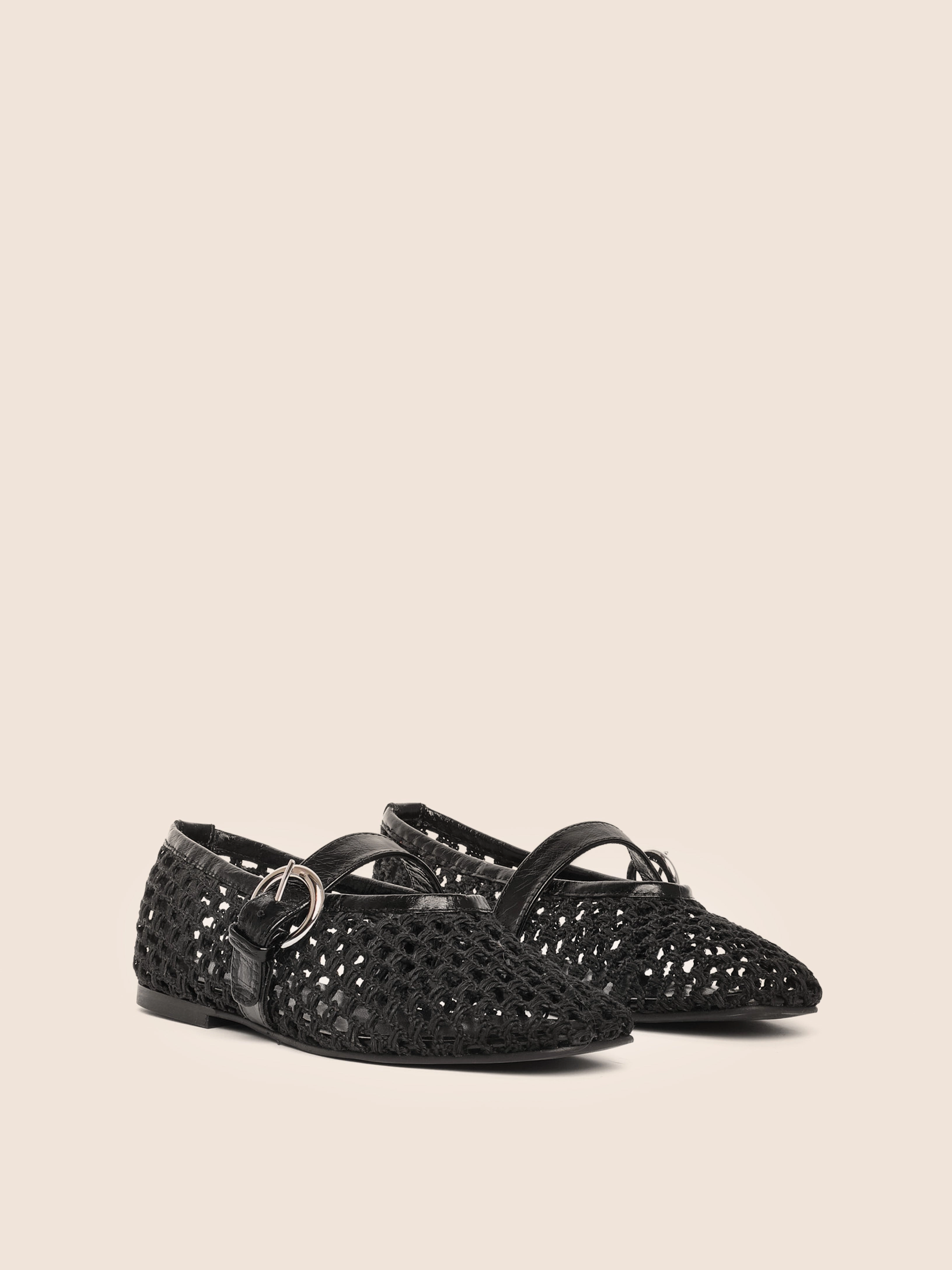Press Look Garden Bed Aveiro Black Woven Ballerina