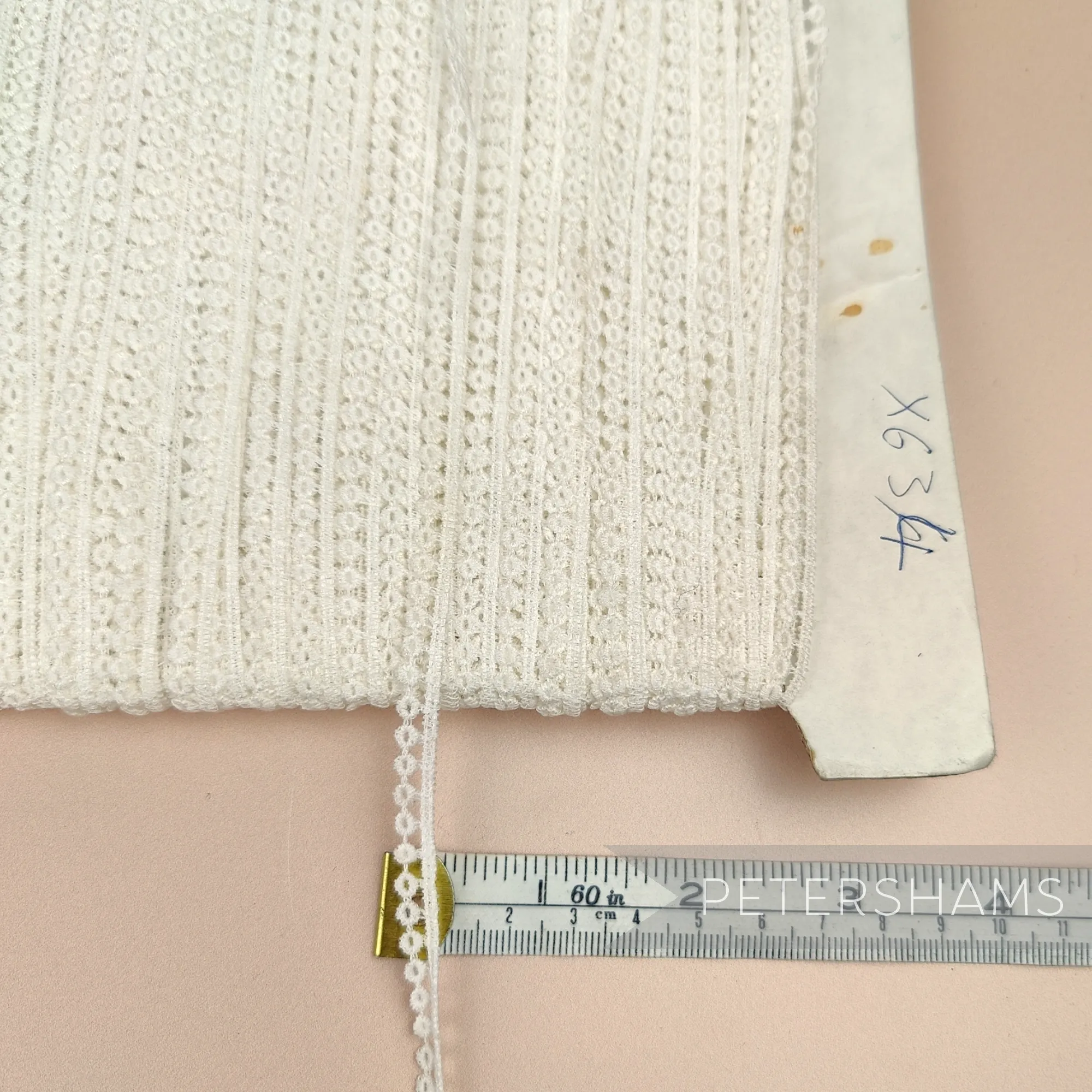 Baby Doughnut 6mm Vintage 1950s Ivory Cotton Guipure Lace - 1m