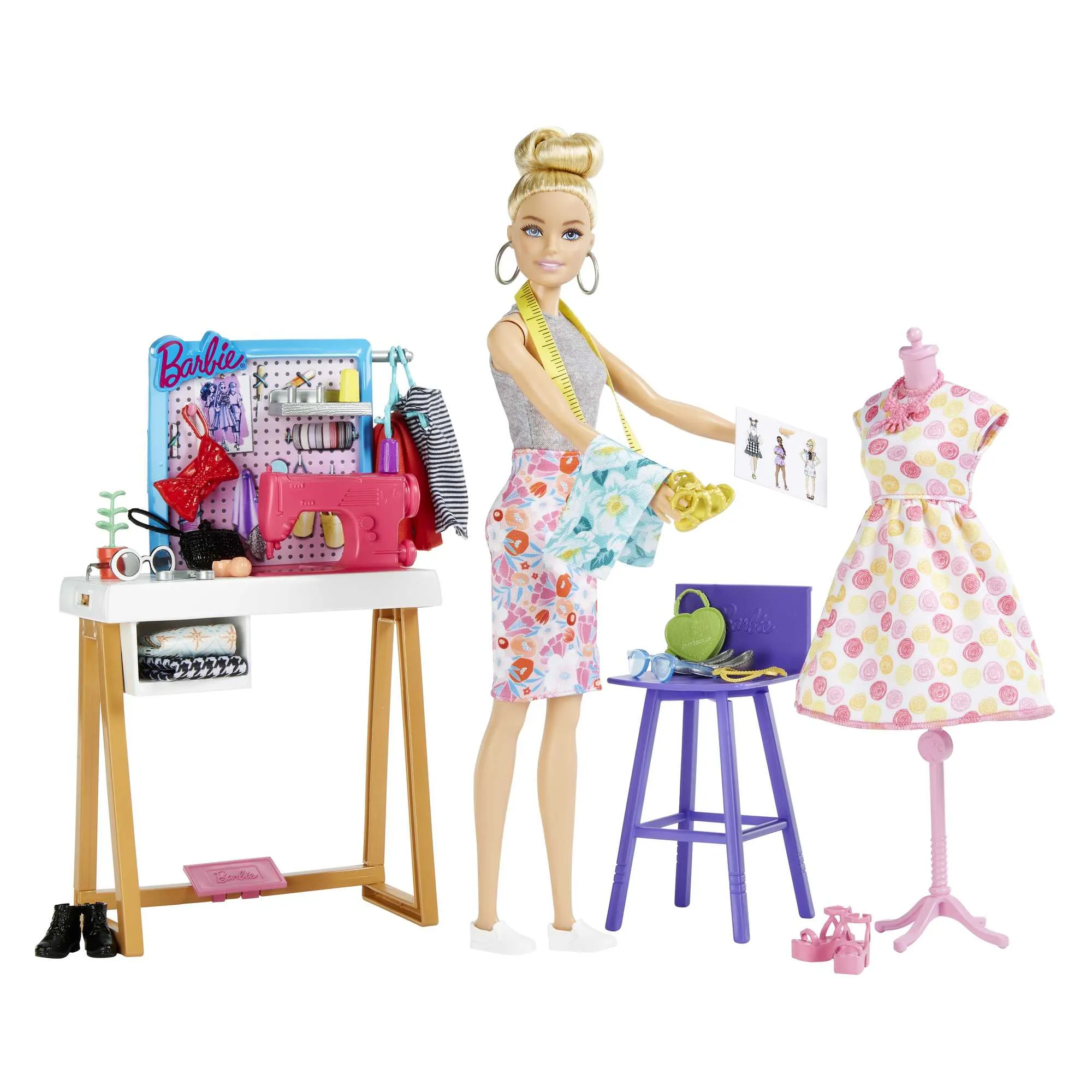 Barbie Fashion Designer Doll (12-In/30.40-Cm) & Studio, 25  Design & Fashion Accessories, Ages 3 & Up