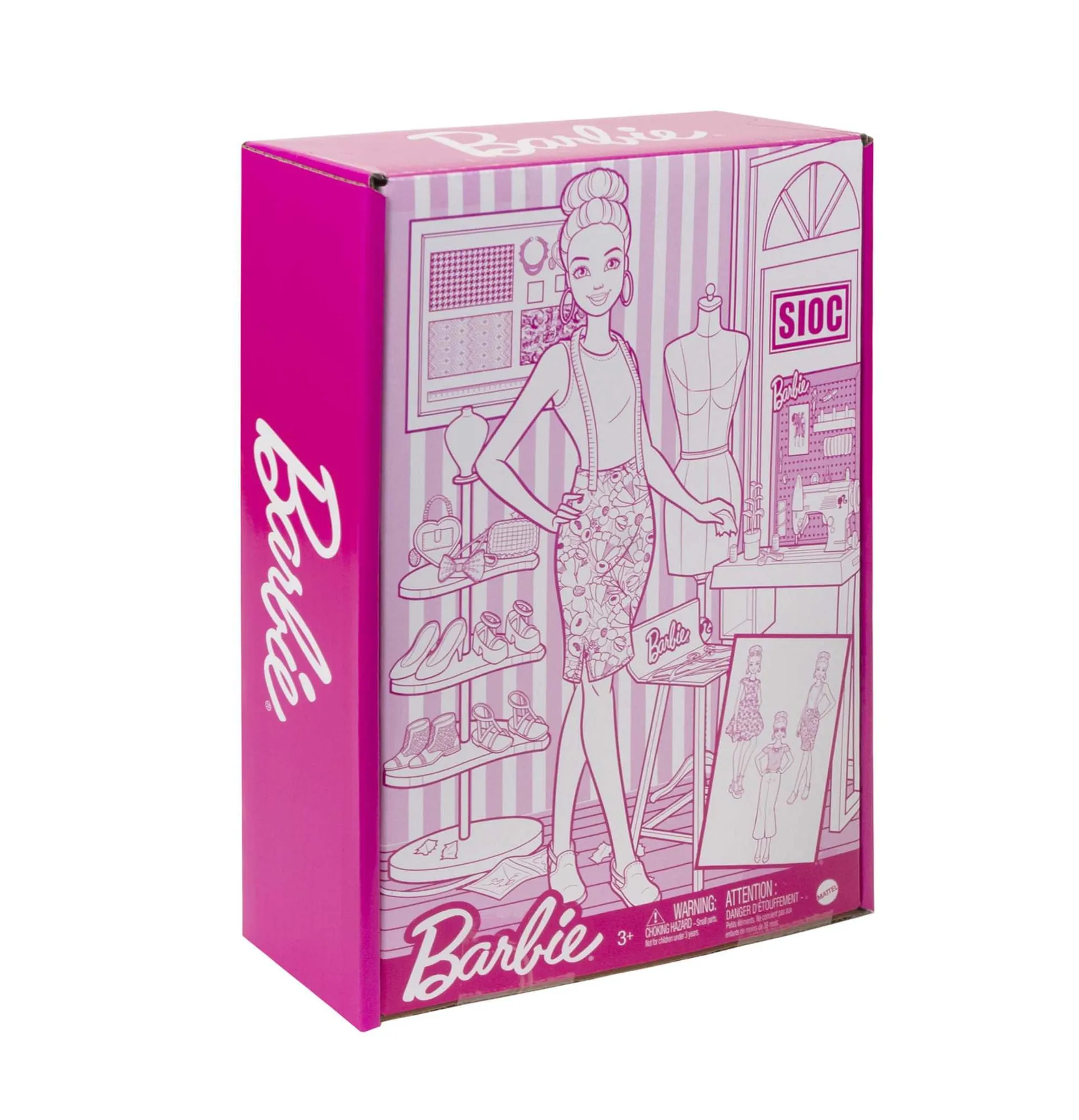 Barbie Fashion Designer Doll (12-In/30.40-Cm) & Studio, 25  Design & Fashion Accessories, Ages 3 & Up