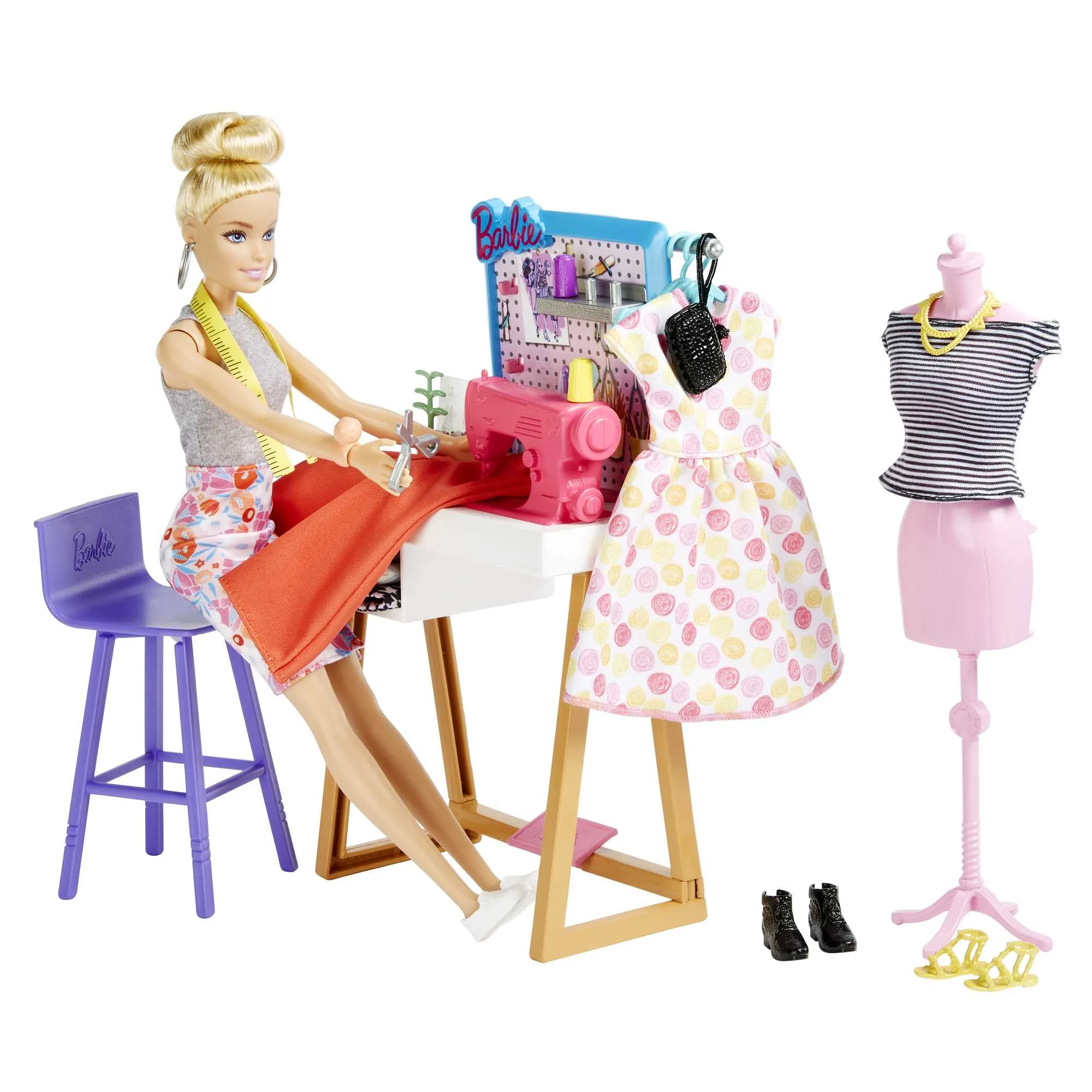 Barbie Fashion Designer Doll (12-In/30.40-Cm) & Studio, 25  Design & Fashion Accessories, Ages 3 & Up