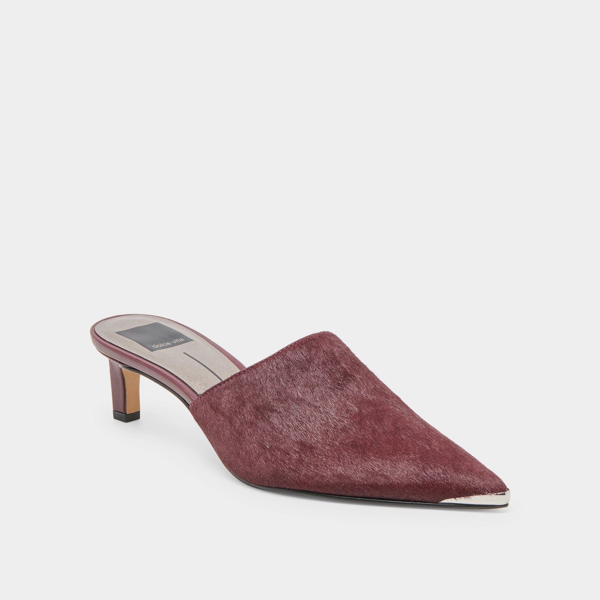 LEXY HEELS BERRY CALF HAIR Trendy Choice
