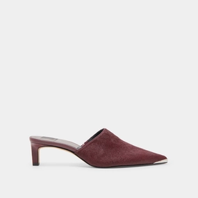 LEXY HEELS BERRY CALF HAIR Water Drainage Channels