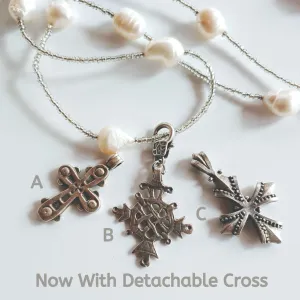 Baroque Freshwater Pearl Necklace With Cross