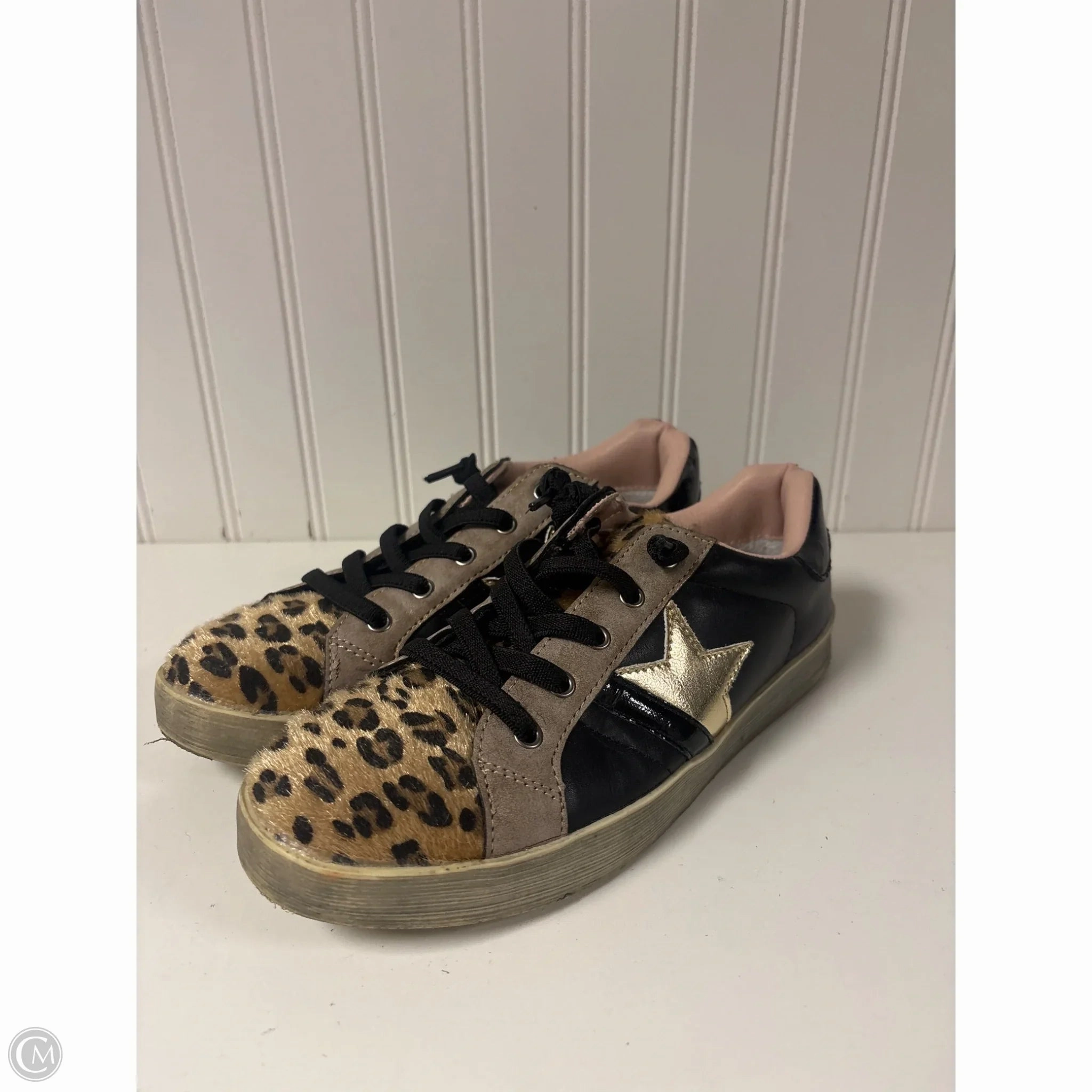 Shoes Sneakers By Miss Sixty In Black & Gold, Size: 6.5 QuickDrying