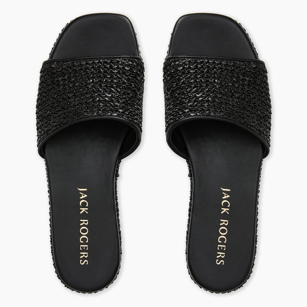 Bay Raffia Flatform Sandal Weather Resistant Material