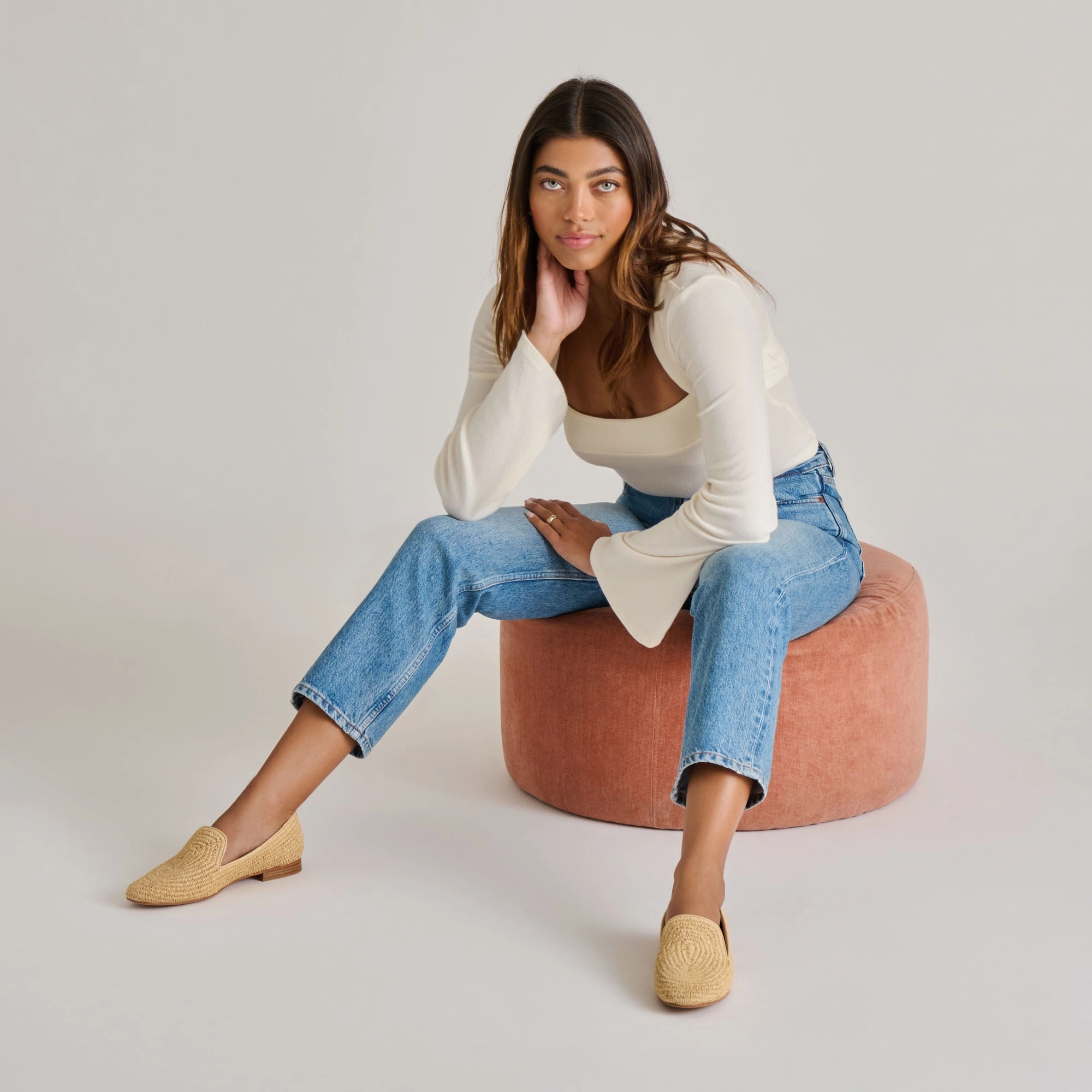 Shore Glow Village Mood BAYLEN FLATS NATURAL WOVEN RAFFIA