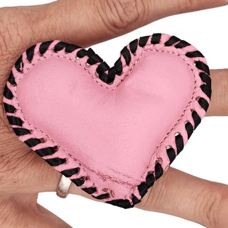 Beating Heart Steel Pellet Filled Self Defense SAP Ring