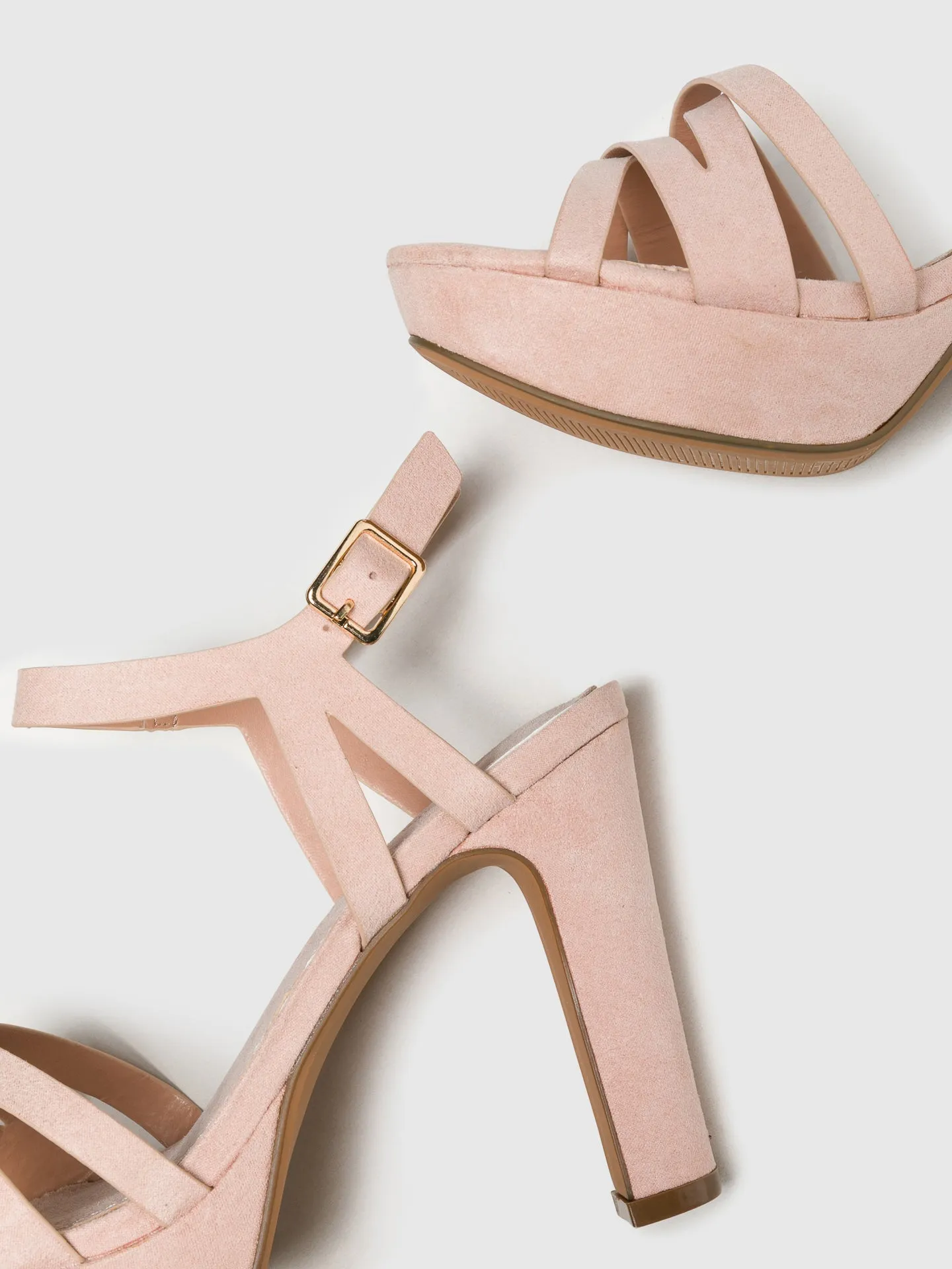 Beige Sling-Back Pumps Sandals