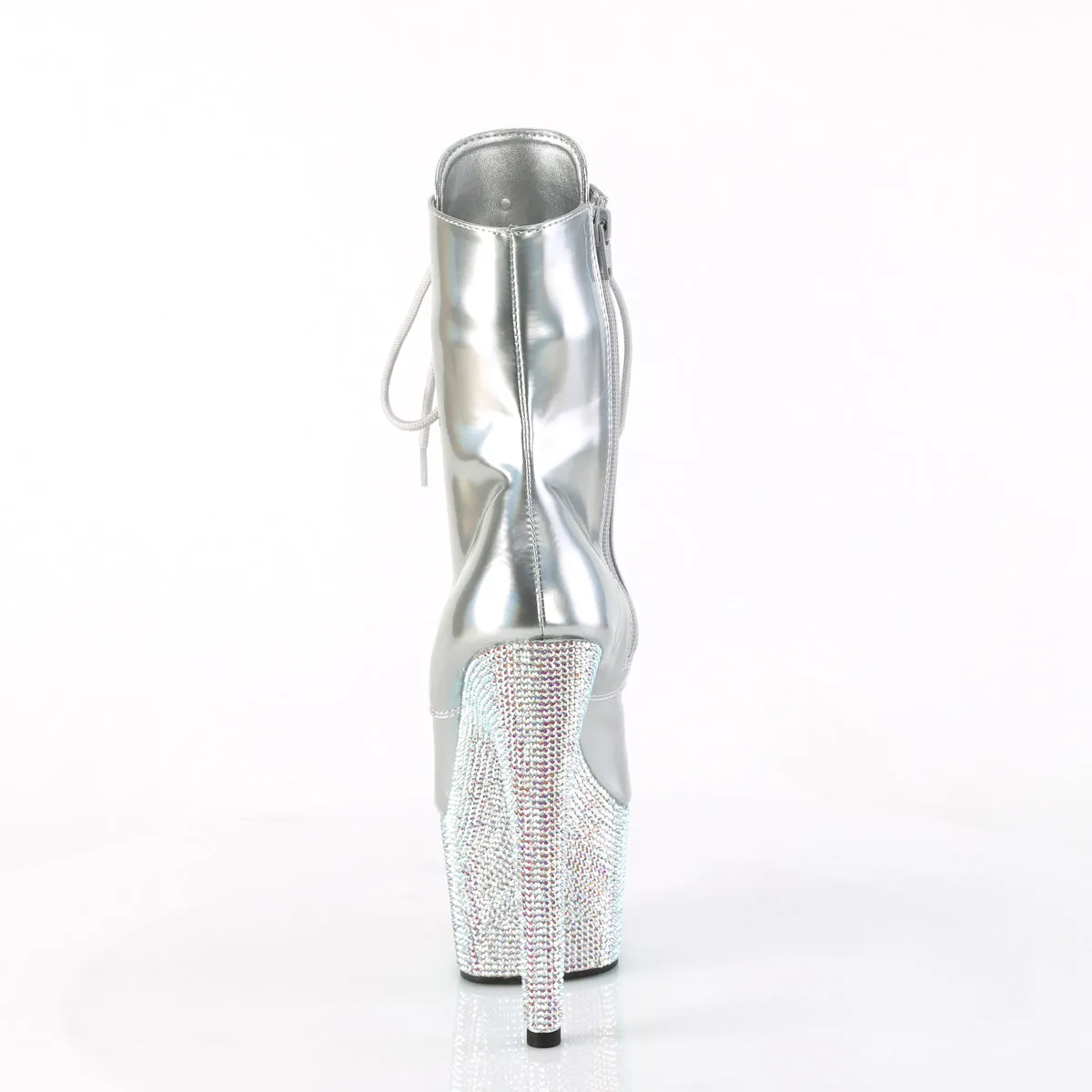 BEJEWELED-1020-7 Pleaser Silver Hologram Sexy Platform Shoes (Pole Dancing Heels)