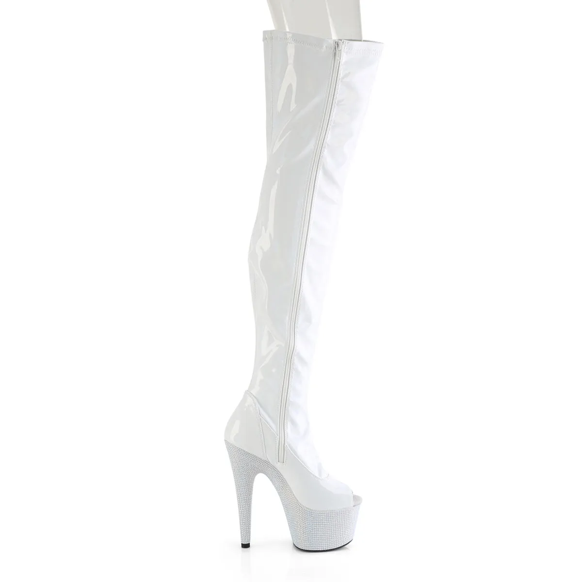 BEJEWELED-3011-7 Pleaser White Sexy Platform Shoes (Pole Dancing Heels)