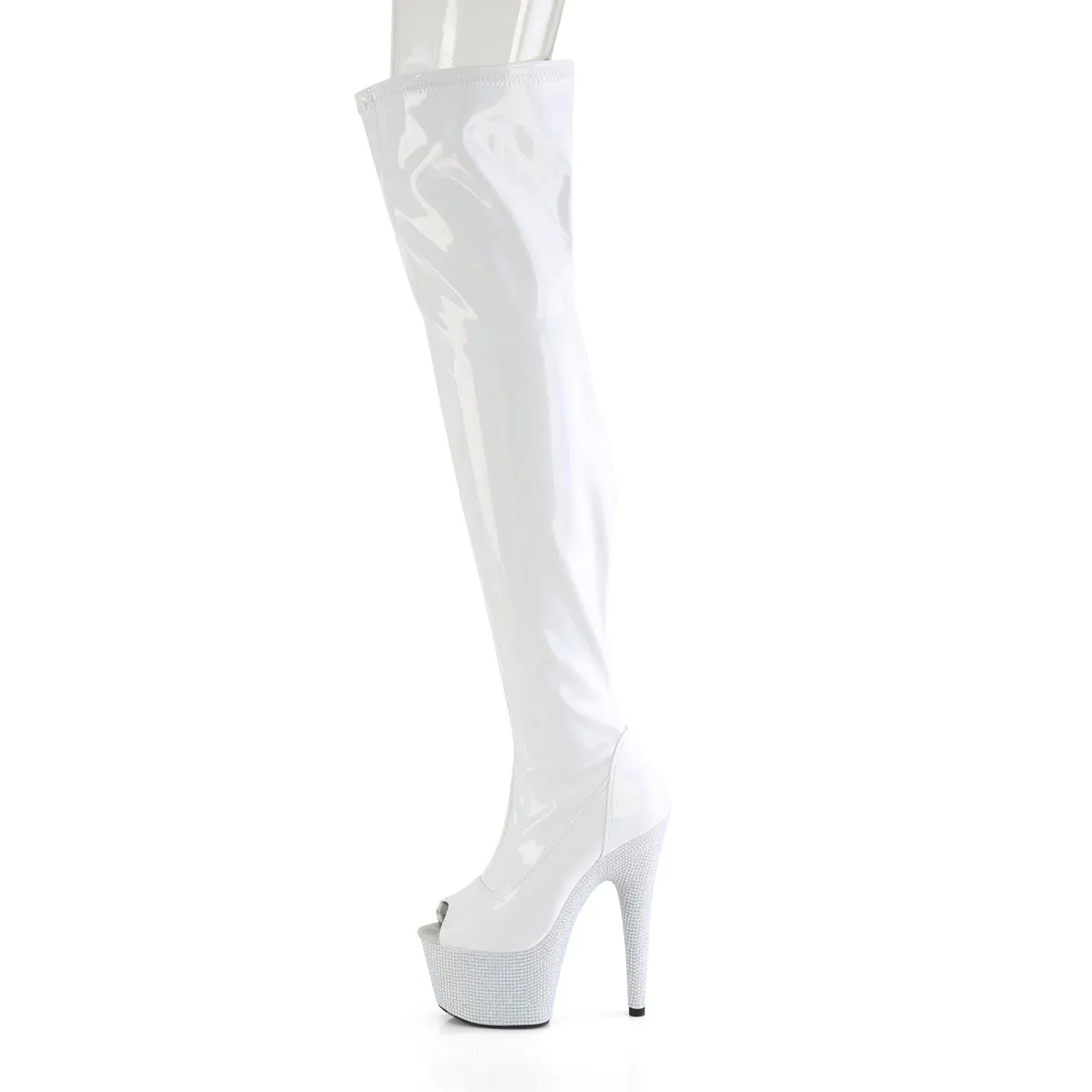 BEJEWELED-3011-7 Pleaser White Sexy Platform Shoes (Pole Dancing Heels)