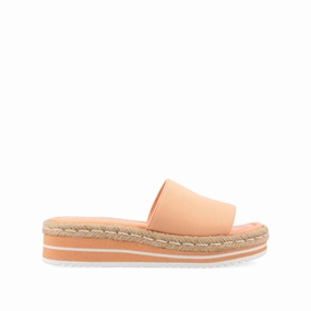 ROSEY ESPADRILLE WEDGE HEELED SLIDE SANDALS IN STATEMENT Running Comfort Non Slip Sole