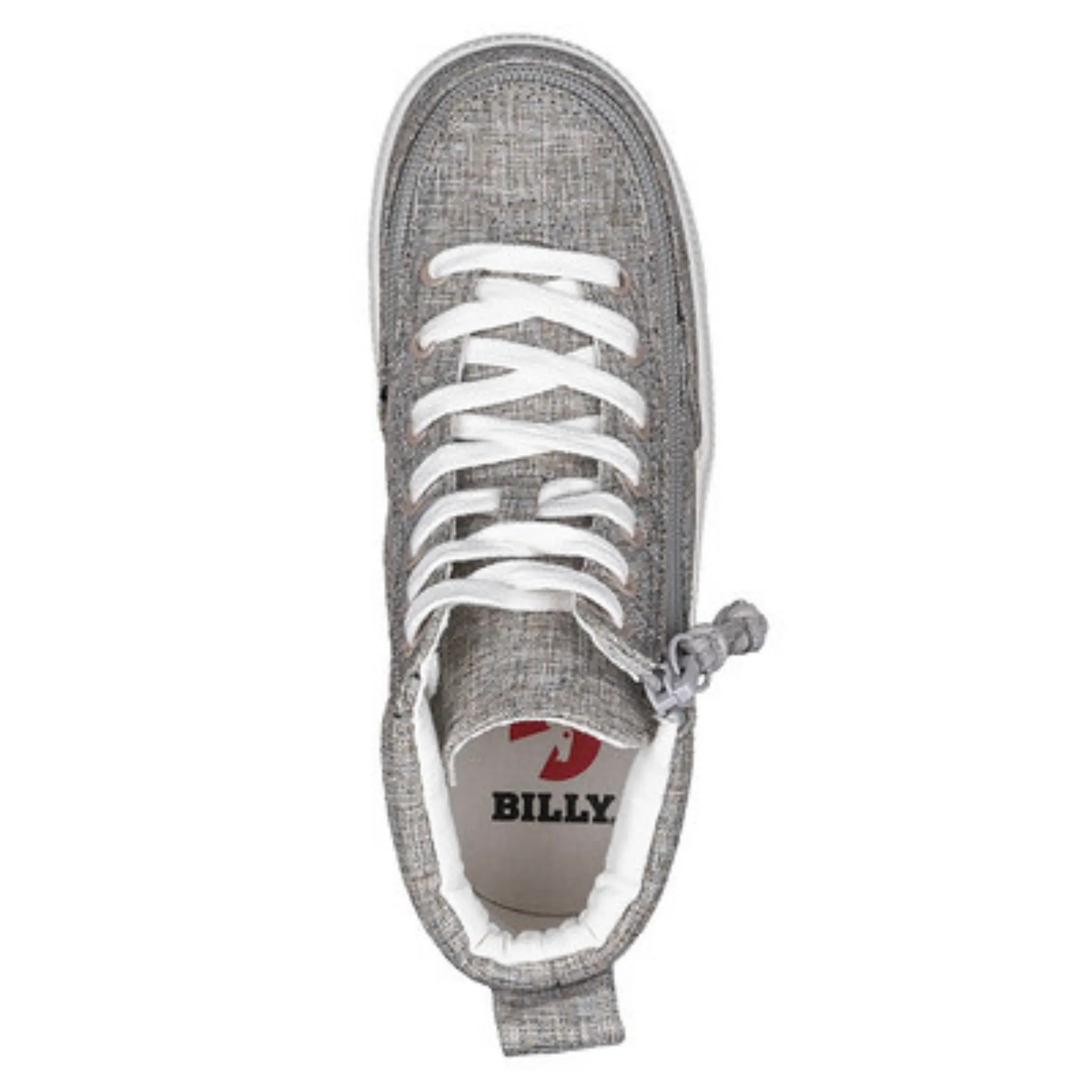 Billy Footwear (Kids) - High Top Linen Shoes Darker Grey Jersey CLEARANCE