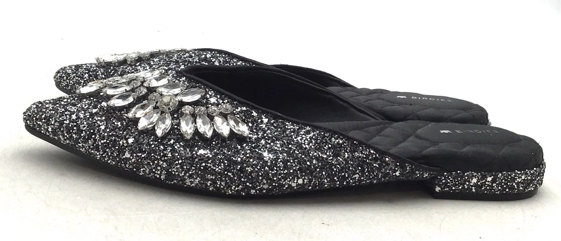Birdies Women's Black Mule Flats - Size 8.5