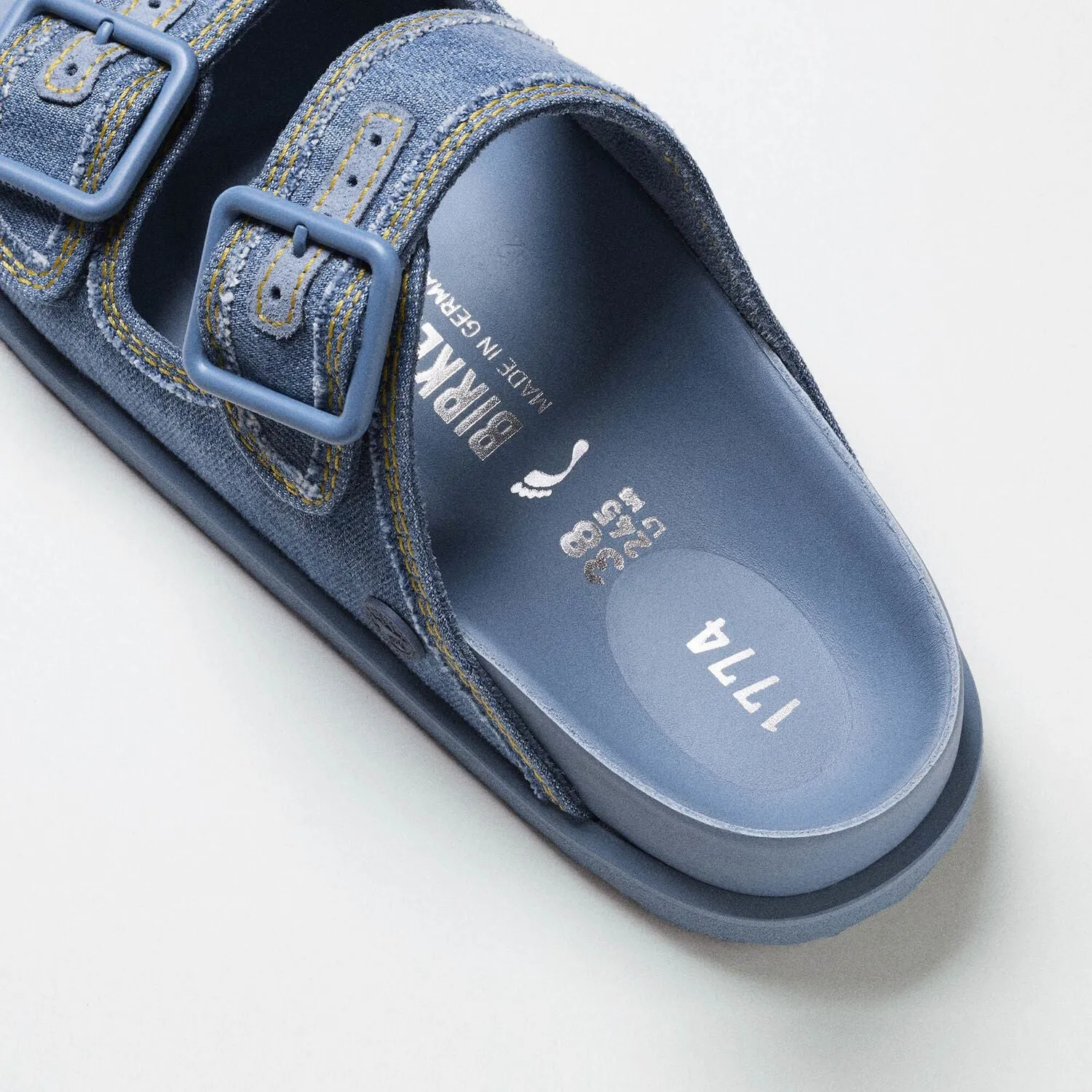 Birkenstock 1774  Arizona Stone Washed in Faded Denim
