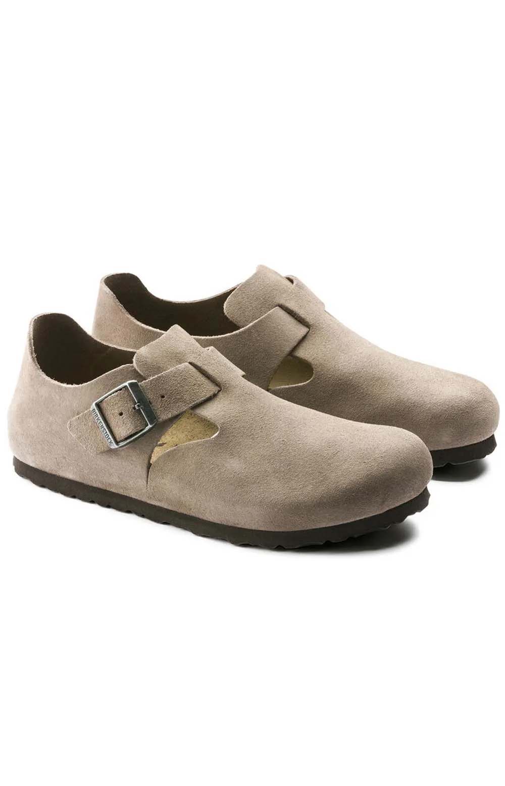 Birkenstock London Closed Toe Shoes Women’s Taupe Suede