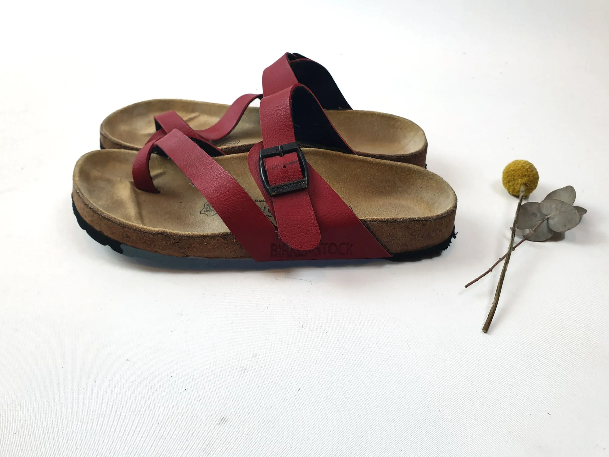 Birkenstock red sandals size 39