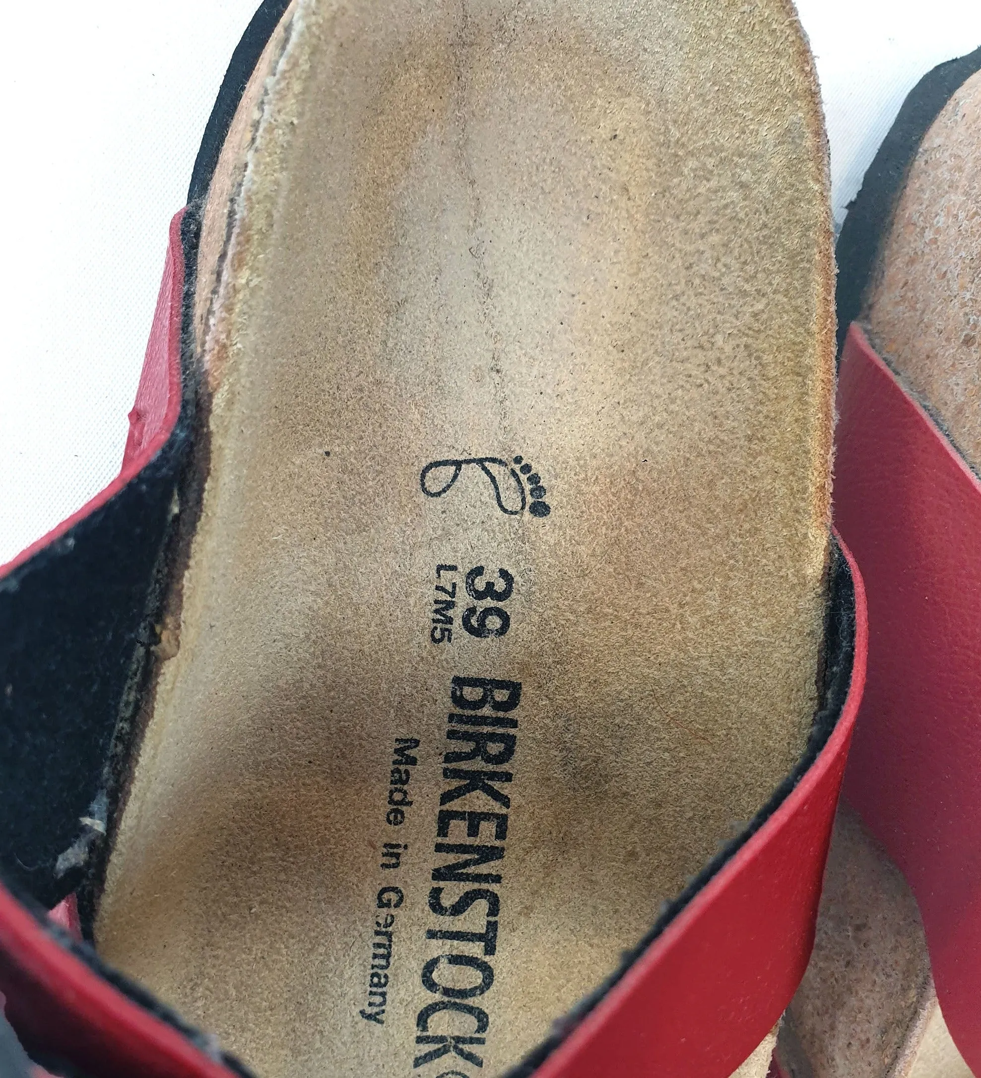 Birkenstock red sandals size 39