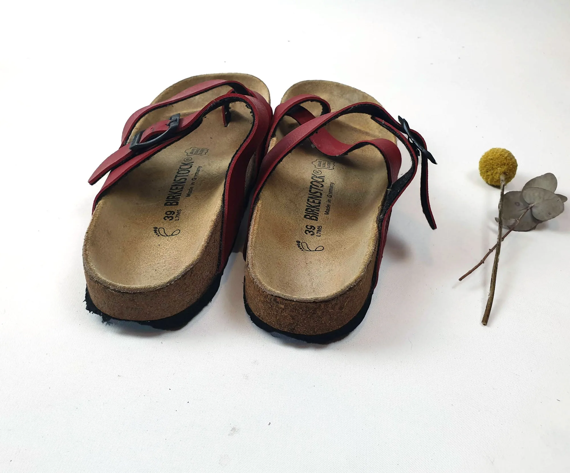 Birkenstock red sandals size 39