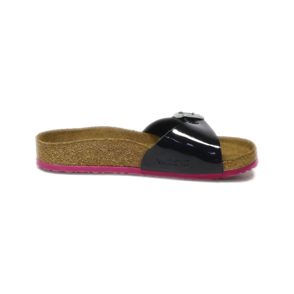 Birkenstock Slip-On Shoes Leather Black Colour For Kids