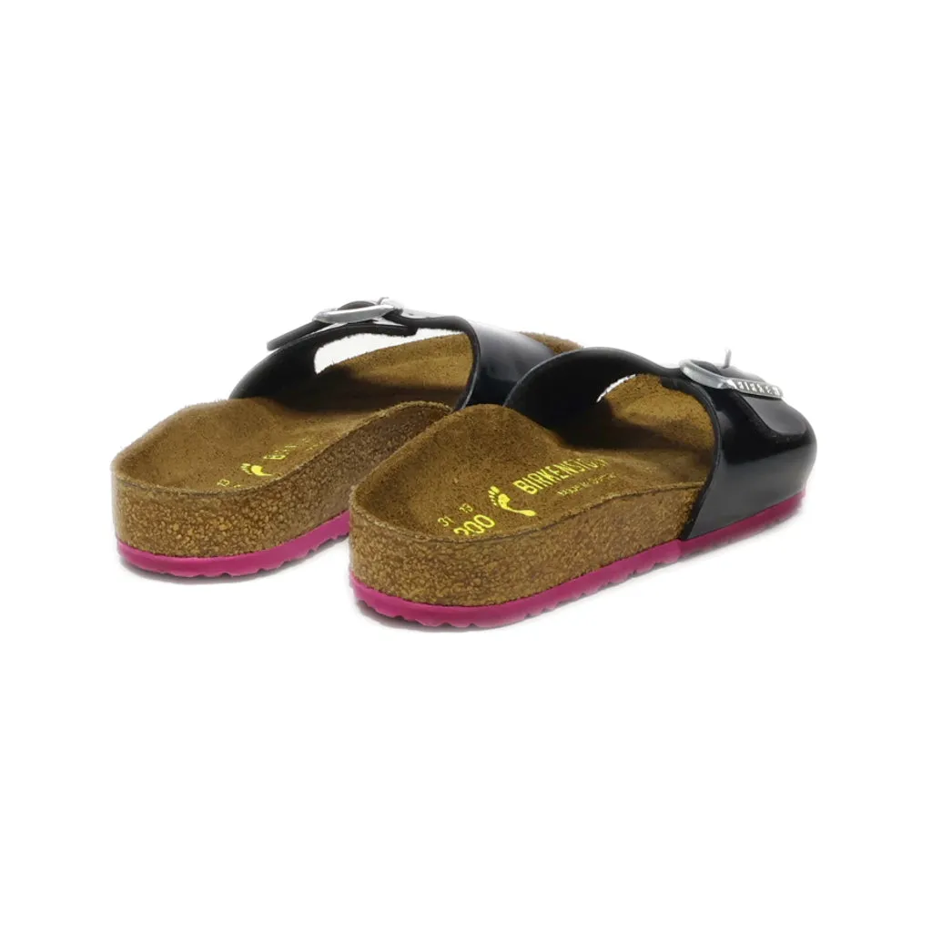 Birkenstock Slip-On Shoes Leather Black Colour For Kids