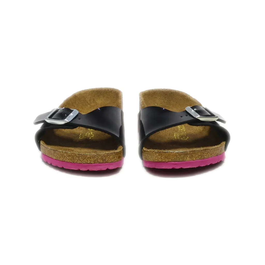 Birkenstock Slip-On Shoes Leather Black Colour For Kids