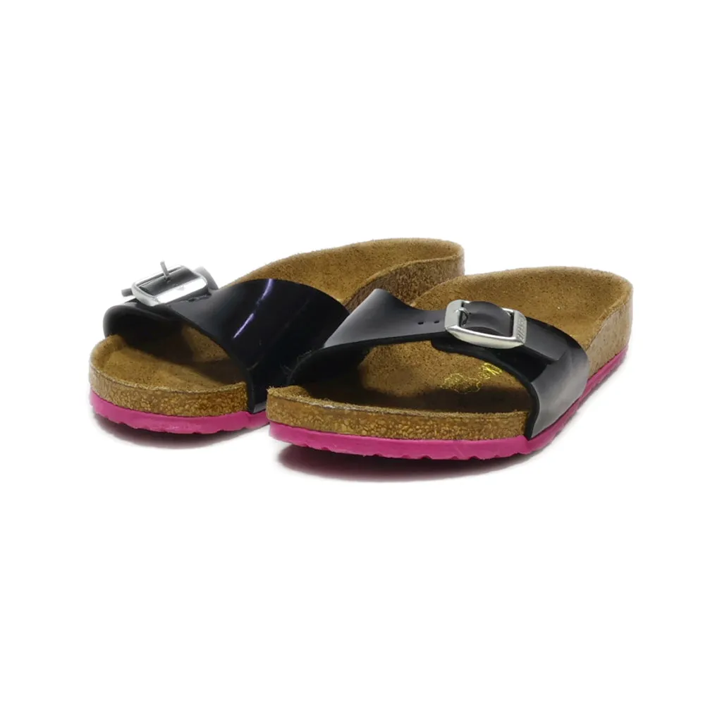Birkenstock Slip-On Shoes Leather Black Colour For Kids