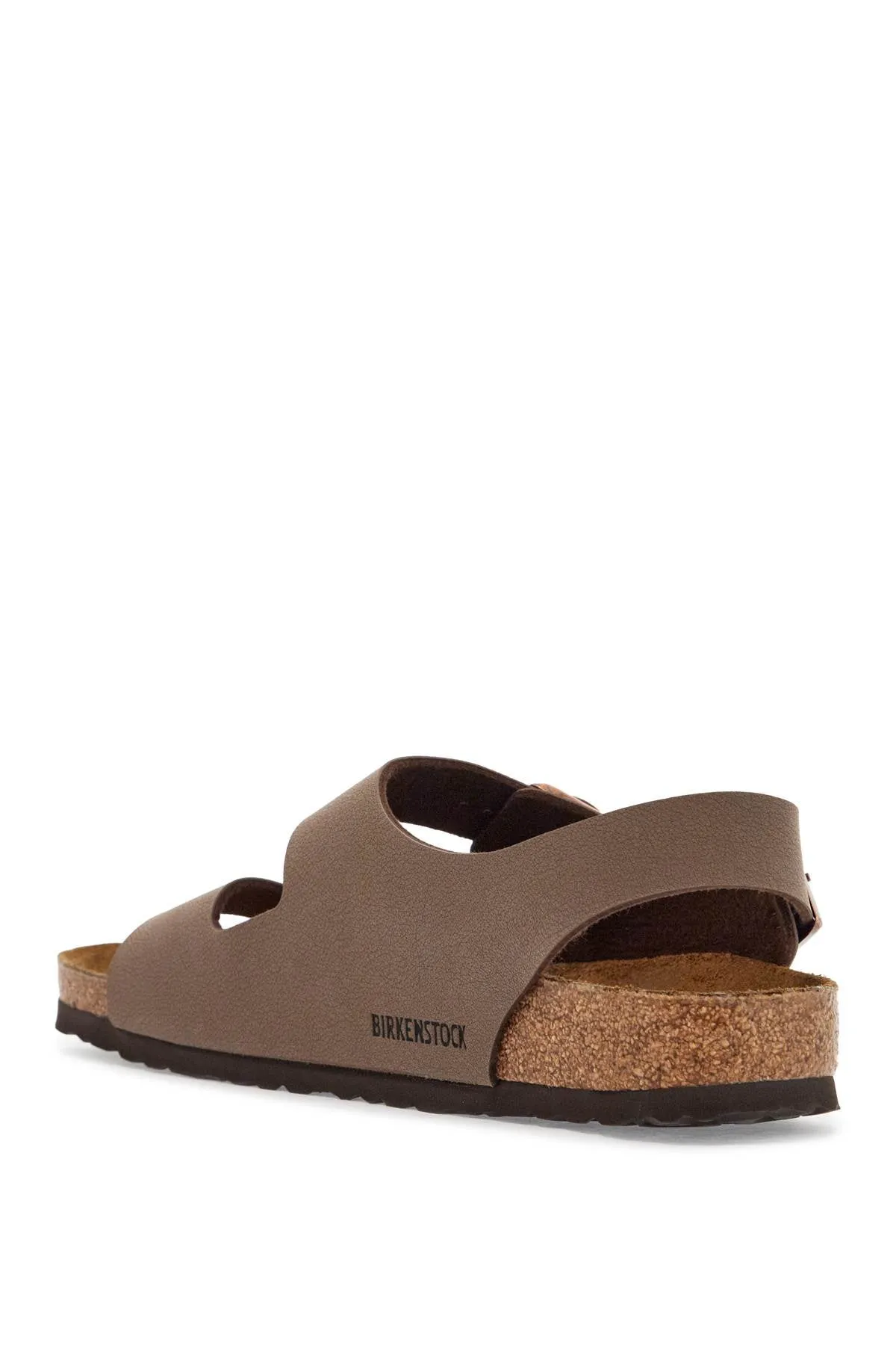 birkoflor mocca sandals with cork sole and adjustable straps milano