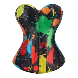 Bold Print Overbust Corset Top (Regular & Plus Sizes)