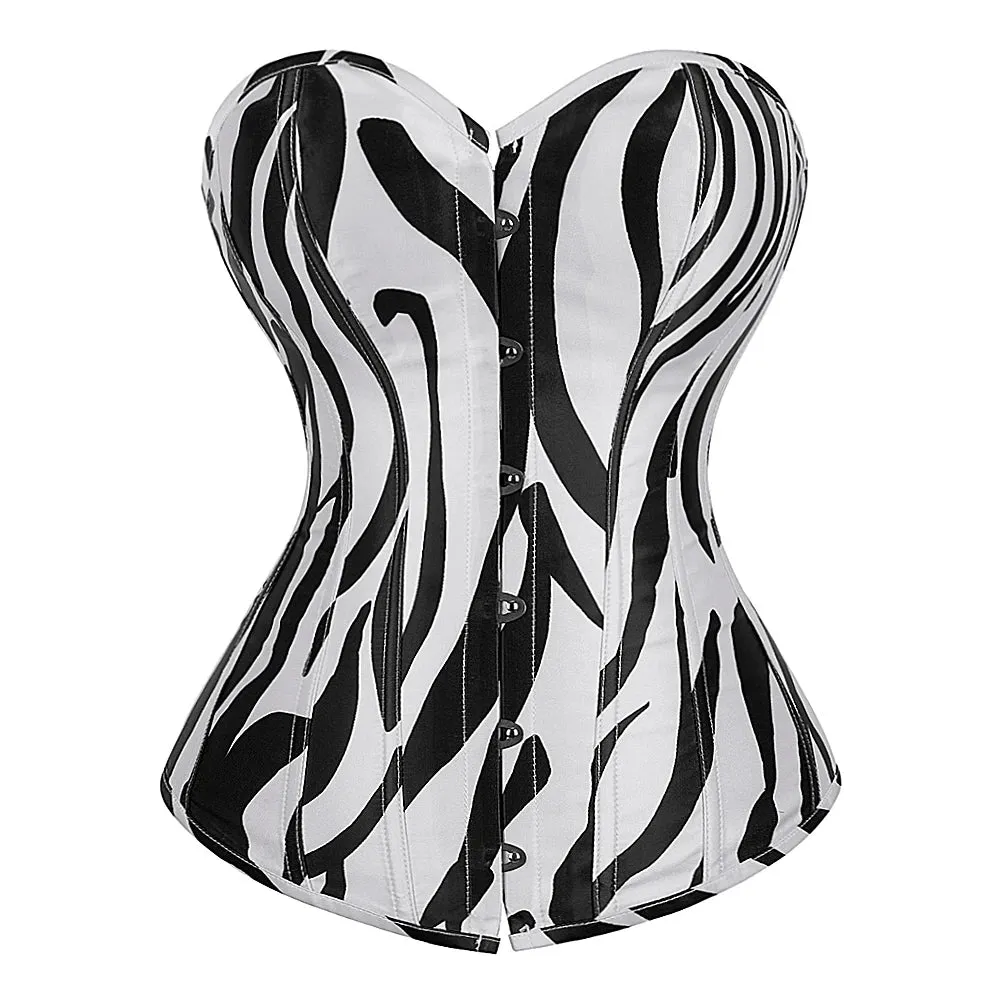 Bold Print Overbust Corset Top (Regular & Plus Sizes)