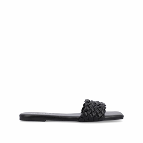 Breathable Walking SAWYERR VEGAN LEATHER SLIDE SANDALS IN WIDE