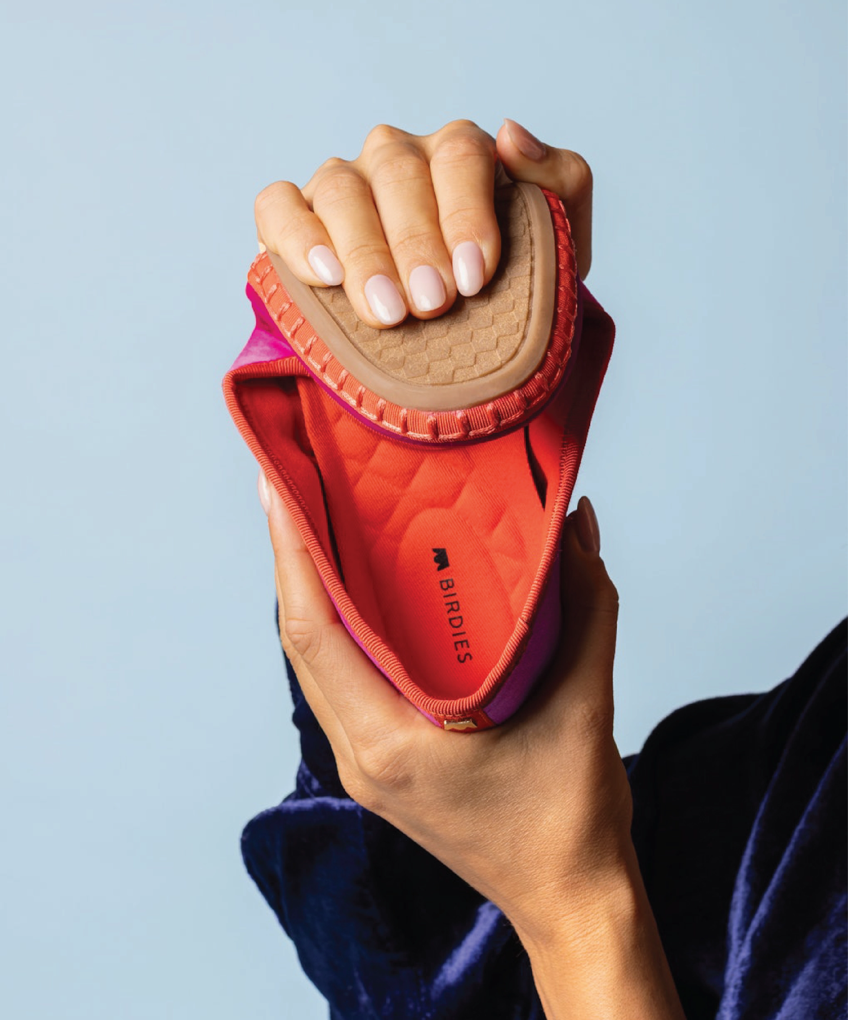 The Heron - Hot Pink Velvet Slip Resistant Modern Commuters