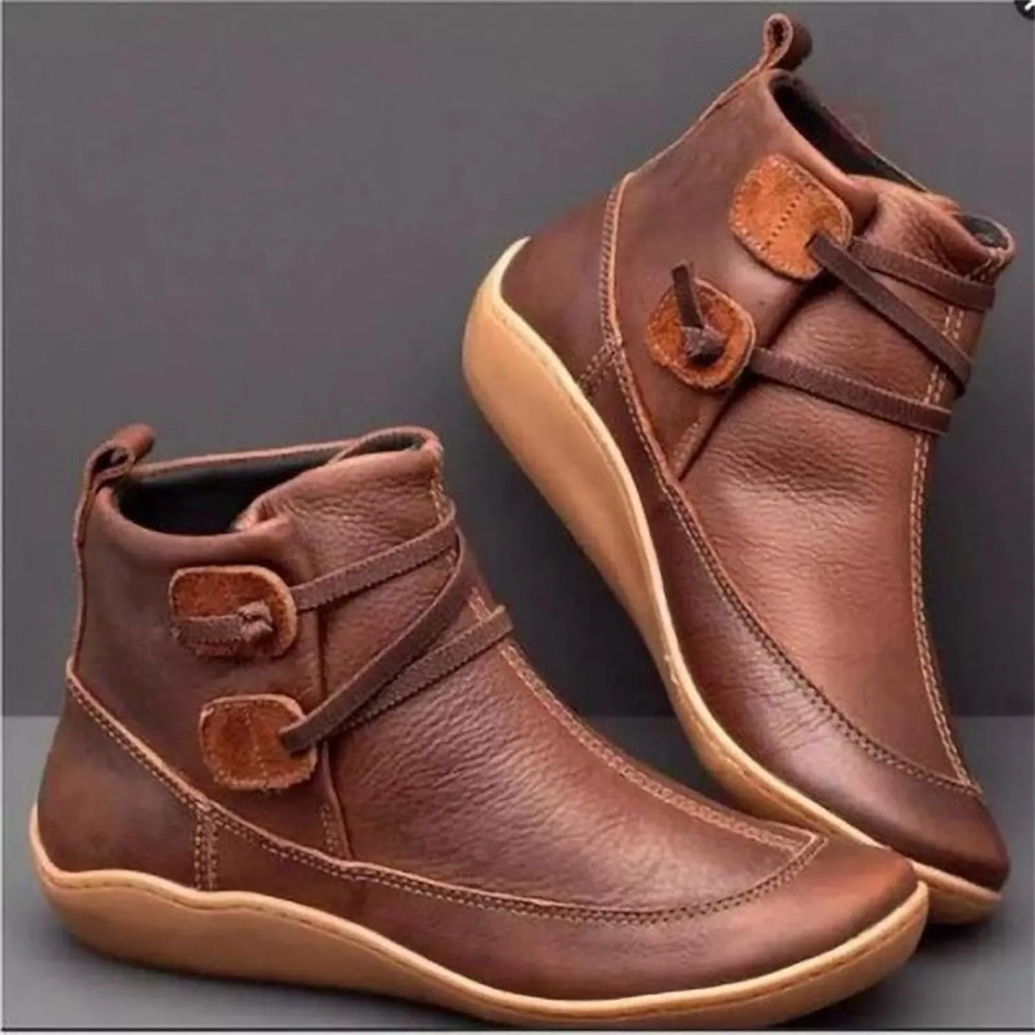 Boots For Women Ankle Booties Wide Width Zipper Cowboy Western Fashion Cowgirl Combat Short Booties Walking Shoes