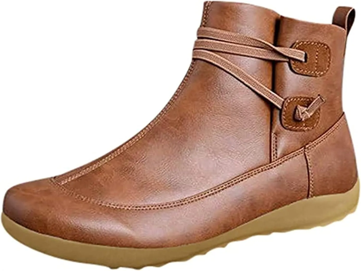 Boots For Women Ankle Booties Wide Width Zipper Cowboy Western Fashion Cowgirl Combat Short Booties Walking Shoes