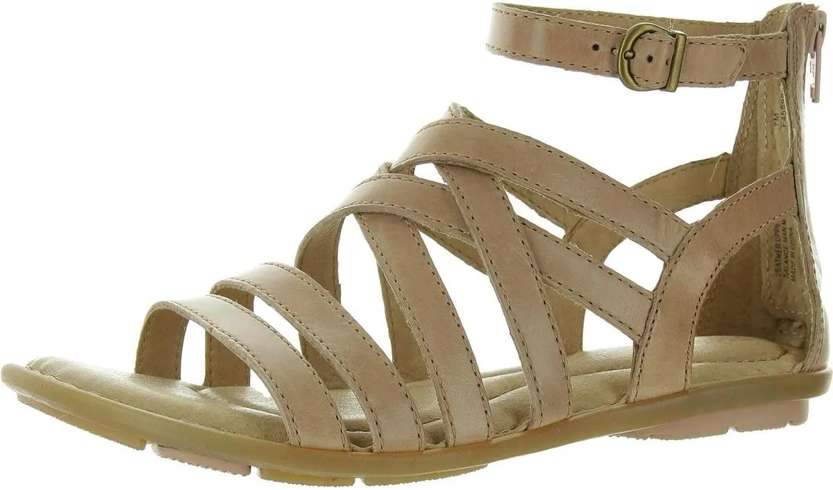 BORN Womens Giverny Leather Strappy Flat Sandals