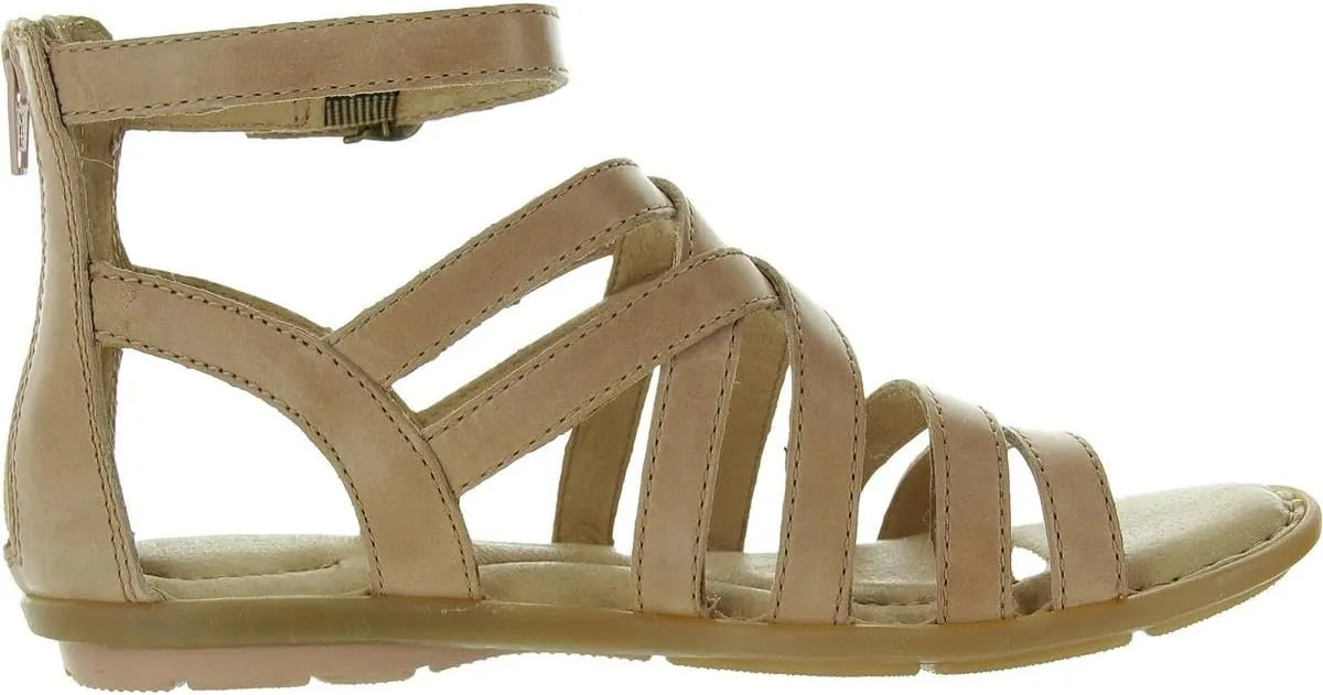 BORN Womens Giverny Leather Strappy Flat Sandals