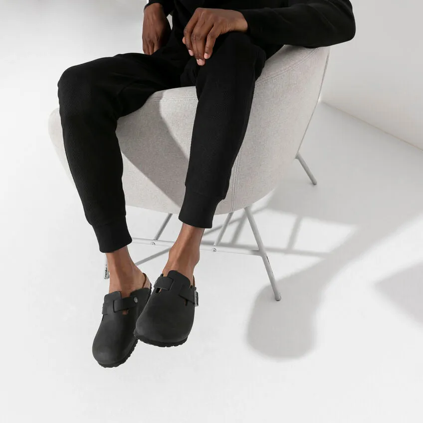 Boston Black Oiled Leather