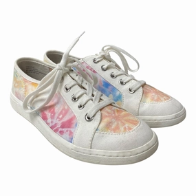 Thermoplastic Heel Support Shoes Sneakers By Dolce Vita In Pink & Yellow, Size:7.5