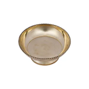 Brass Bowl With Stand - 1.75 x 4.25 Inches | Plain Design Brass Cup/ Pooja Cup for Home/ 160 Gms Approx