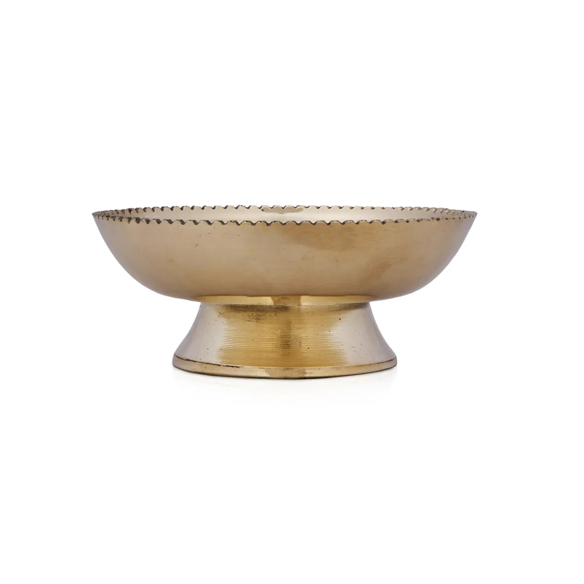 Brass Bowl With Stand - 1.75 x 4.25 Inches | Plain Design Brass Cup/ Pooja Cup for Home/ 160 Gms Approx