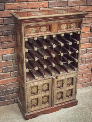 Brass inlay winerack